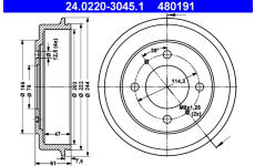 Brzdový buben ATE 24.0220-3045.1