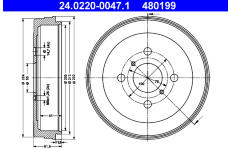 Brzdový buben ATE 24.0220-0047.1