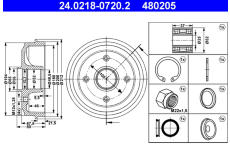 Brzdový buben ATE 24.0218-0720.2