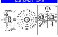 Brzdový buben ATE 24.0218-0724.2