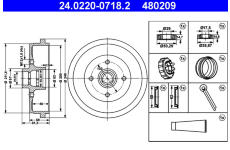 Brzdový buben ATE 24.0220-0718.2