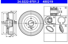Brzdový buben ATE 24.0222-9701.2