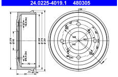Brzdový buben ATE 24.0225-4019.1