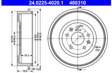 Brzdový buben ATE 24.0225-4020.1