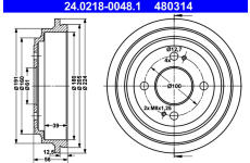 Brzdový buben ATE 24.0218-0048.1