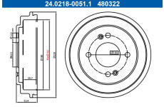 Brzdový buben ATE 24.0218-0051.1