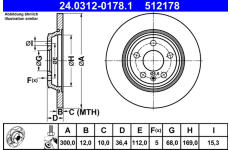 Brzdový kotouč ATE 24.0312-0178.1