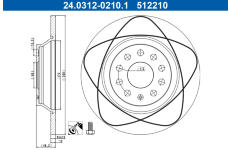 Brzdový kotouč ATE 24.0312-0210.1