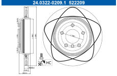 Brzdový kotouč ATE 24.0322-0209.1