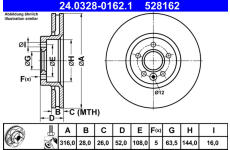 Brzdový kotouč ATE 24.0328-0162.1