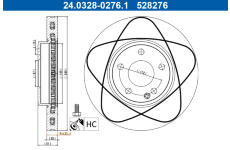 Brzdový kotouč ATE 24.0328-0276.1