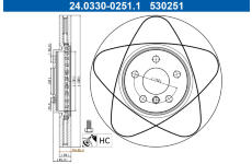 Brzdový kotouč ATE 24.0330-0251.1