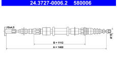 Tažné lanko, parkovací brzda ATE 24.3727-0006.2