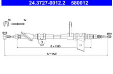 Tažné lanko, parkovací brzda ATE 24.3727-0012.2