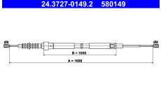 żażné lanko parkovacej brzdy ATE 24.3727-0149.2