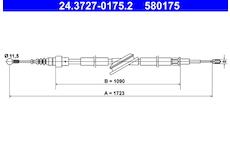 Tažné lanko, parkovací brzda ATE 24.3727-0175.2