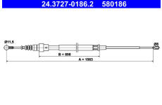 żażné lanko parkovacej brzdy ATE 24.3727-0186.2