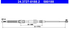 żażné lanko parkovacej brzdy ATE 24.3727-0188.2