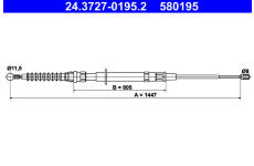 żażné lanko parkovacej brzdy ATE 24.3727-0195.2