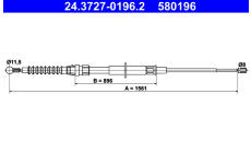 Tažné lanko, parkovací brzda ATE 24.3727-0196.2