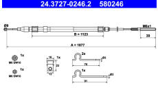 Tažné lanko, parkovací brzda ATE 24.3727-0246.2
