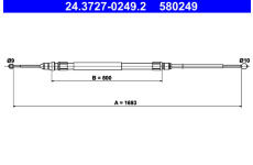 Tažné lanko, parkovací brzda ATE 24.3727-0249.2