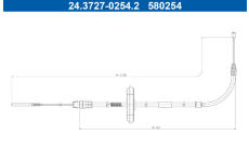 żażné lanko parkovacej brzdy ATE 24.3727-0254.2