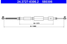 Tažné lanko, parkovací brzda ATE 24.3727-0306.2