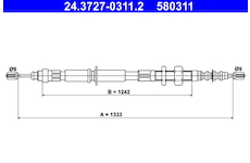 Tažné lanko, parkovací brzda ATE 24.3727-0311.2