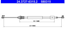 Tažné lanko, parkovací brzda ATE 24.3727-0315.2