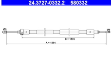 Tažné lanko, parkovací brzda ATE 24.3727-0332.2