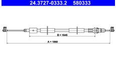 żażné lanko parkovacej brzdy ATE 24.3727-0333.2