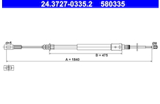 Tažné lanko, parkovací brzda ATE 24.3727-0335.2