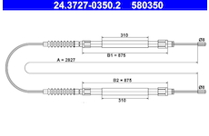 Tažné lanko, parkovací brzda ATE 24.3727-0350.2