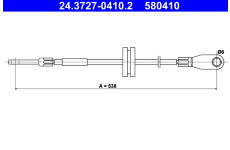 żażné lanko parkovacej brzdy ATE 24.3727-0410.2