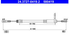 Tažné lanko, parkovací brzda ATE 24.3727-0419.2