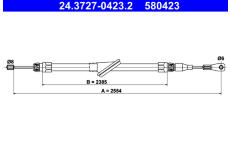 Tažné lanko, parkovací brzda ATE 24.3727-0423.2