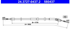 Tažné lanko, parkovací brzda ATE 24.3727-0437.2