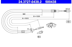 Tažné lanko, parkovací brzda ATE 24.3727-0438.2