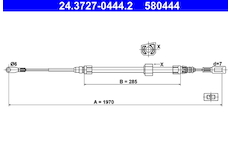 Tažné lanko, parkovací brzda ATE 24.3727-0444.2