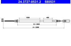 Tažné lanko, parkovací brzda ATE 24.3727-0531.2