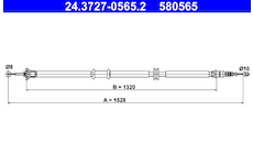 Tažné lanko, parkovací brzda ATE 24.3727-0565.2