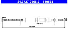 Tažné lanko, parkovací brzda ATE 24.3727-0568.2