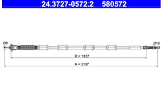 Tažné lanko, parkovací brzda ATE 24.3727-0572.2