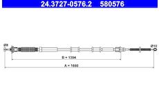 Tažné lanko, parkovací brzda ATE 24.3727-0576.2