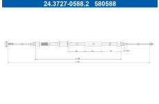 Tažné lanko, parkovací brzda ATE 24.3727-0588.2