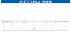 Tažné lanko, parkovací brzda ATE 24.3727-0589.2