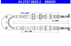 Tažné lanko, parkovací brzda ATE 24.3727-0625.2