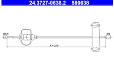 Tažné lanko, parkovací brzda ATE 24.3727-0638.2