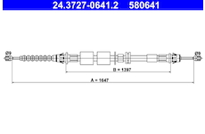 Tažné lanko, parkovací brzda ATE 24.3727-0641.2
